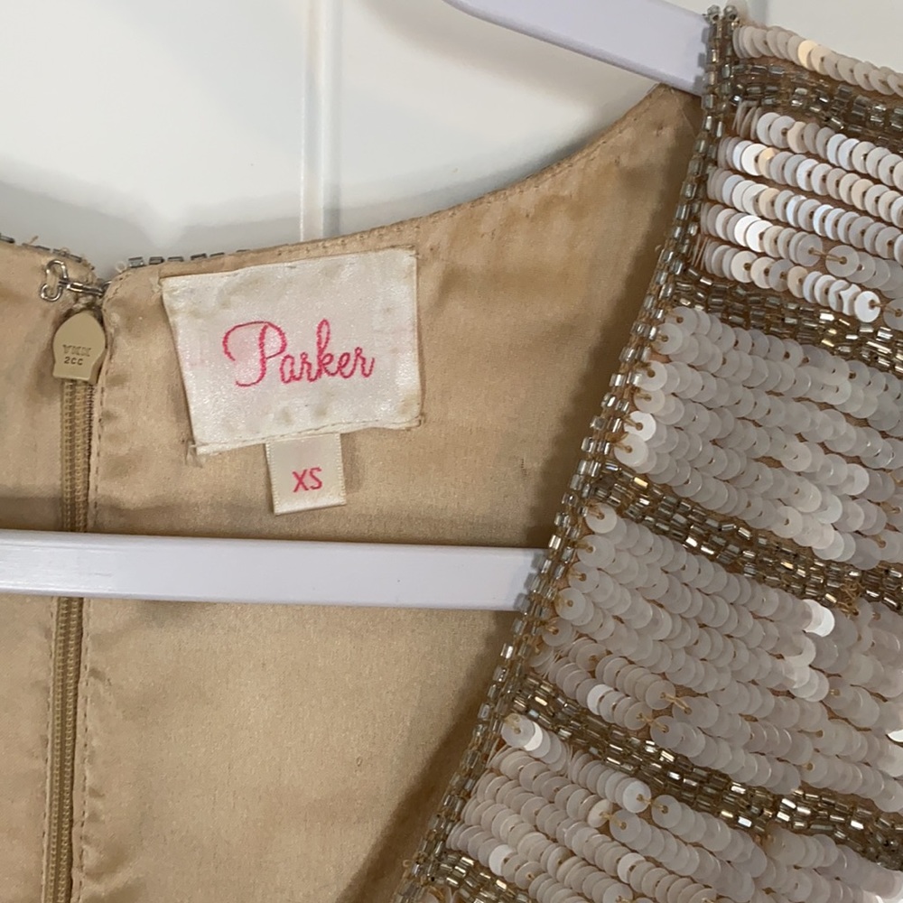 Parker sequined dress, nude, white and silver - Picture 2 of 8